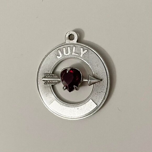 Vintage Sterling Silver RJL July Brithstone Charm No Loop - Picture 10 of 12